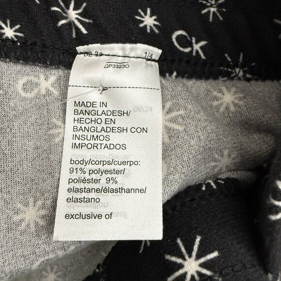 Calvin Klein Women's Black Signature Detail Pants & Shorts Pajama Set Sz XL NWOT - Picture 7 of 7